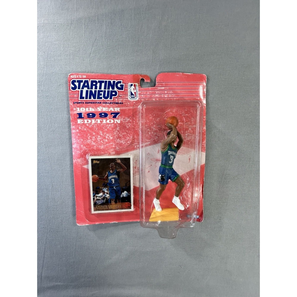 Vintage 1997 Kenner Starting Lineup Stephon Marbury Timberwolves Action Figure